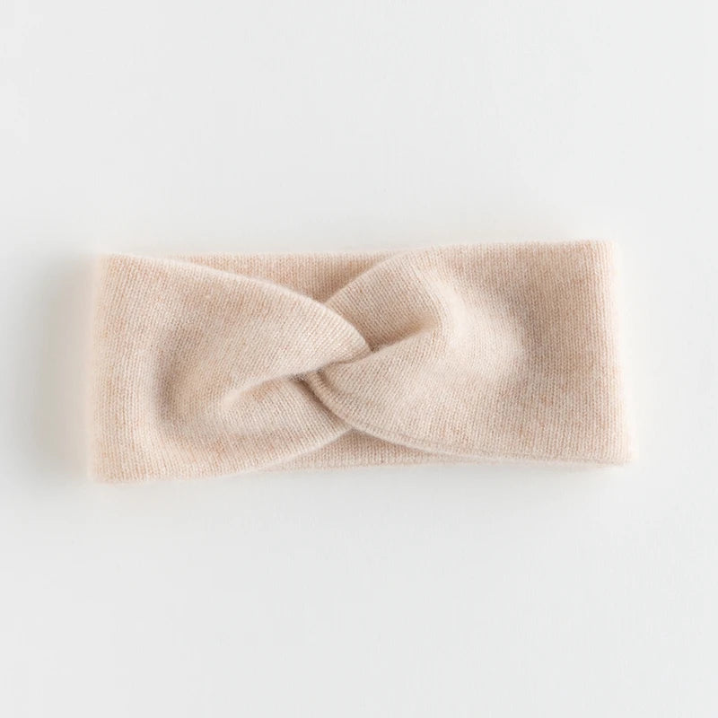 Knitted Cashmere Cross-Shaped Warm Headband